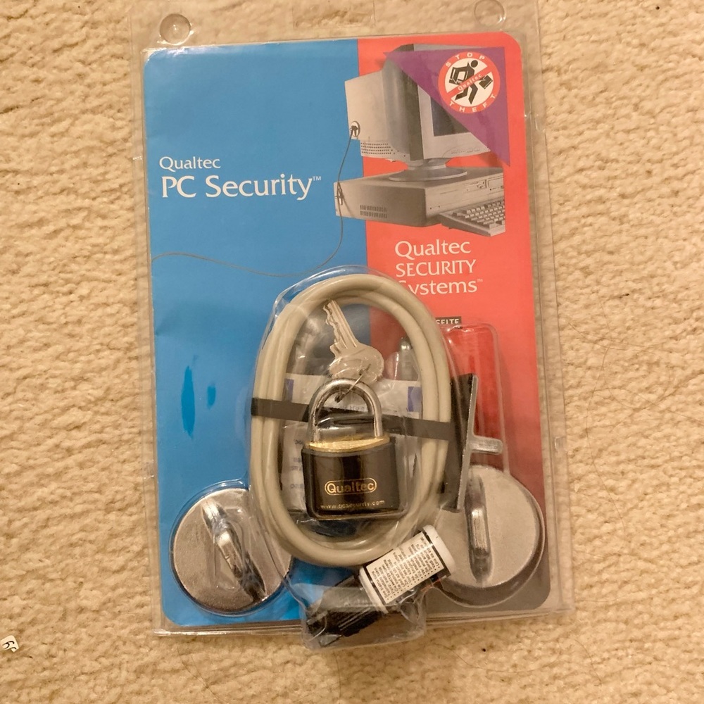 Vtg Stop Theft Lock Lok Kit II Universal Anti Theft Kit Office Home  Electronics